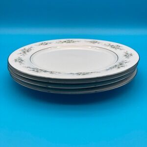 Vtg Set of 4 Contemporary Fine China By Noritake Melissa Floral Dinner Plates